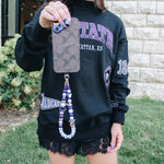 K-State Beaded Cellphone Wristlet
