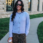 Chunky Hem Lavender Cardigan