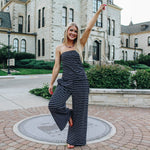 Lavender Striped Tube Top Set