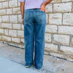 Wide Leg Side Stripe Denim