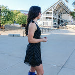 Shoulder Tie Polka Dot Dress
