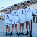 K-State Grey Crewneck Set (Kids)
