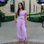 Lavender Ruched Lounge Set
