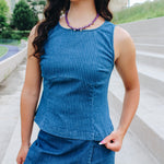 Denim Stripe Tank