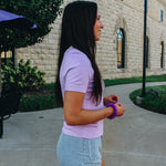 Lavender Short Sleeve Sweater Top