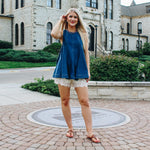 Cream Lace Trim Short