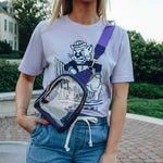 Clear Stadium Sling Bag (Purple)