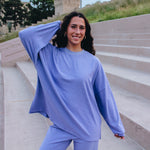 Striped Fleece Oversized Top