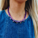 Purple Charm Necklace