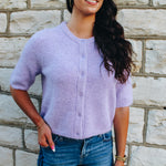 Light Lilac Button Down Cardigan