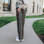 Leopard Stripe Denim Pants