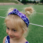 K-State Checkered Knot Headband (Kids)
