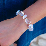 Clear and Pearl Bracelet