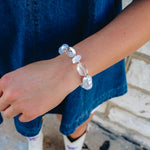 Clear and Pearl Bracelet