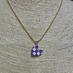 Checkered Heart Necklace