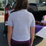 Girls Striped Puff Sleeve Top