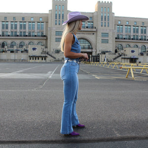 Button-Up Denim Jumpsuit