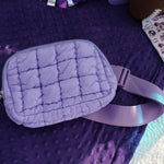 Shiny Puffer Belt Bag
