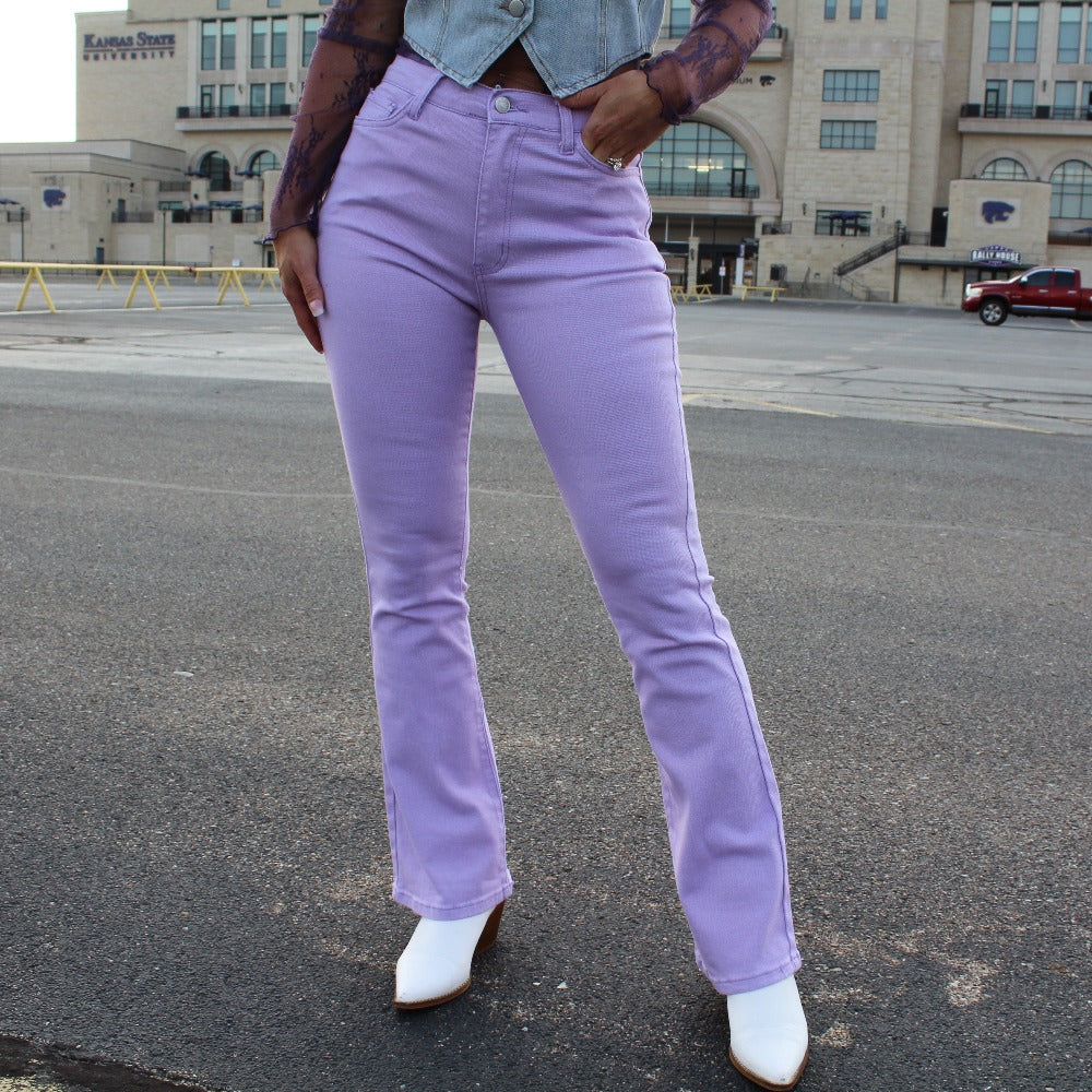 Lavender Bootcut Jeans