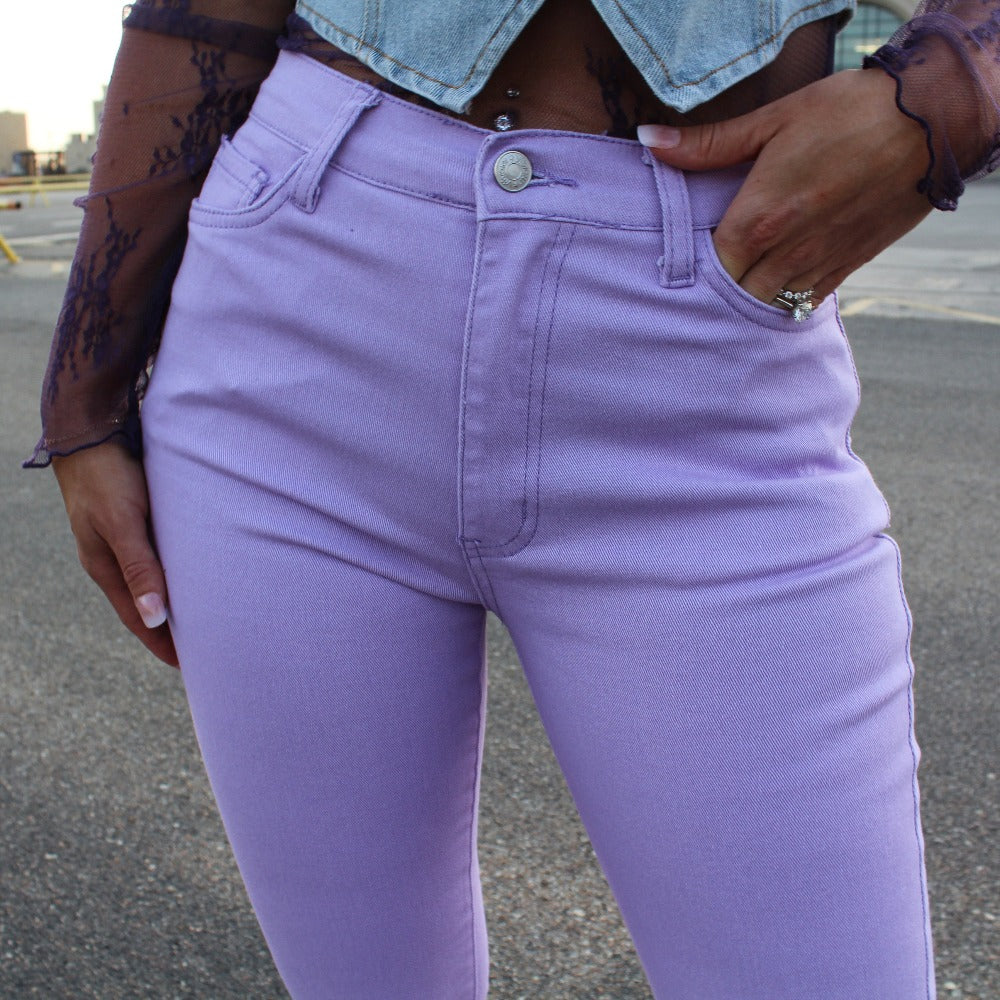 Lavender Bootcut Jeans