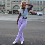 Lavender Bootcut Jeans