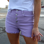 Button-Up Lilac Denim Short