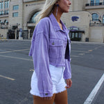 Purple Washed Denim Jacket