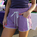 Lavender Windbreaker Shorts