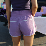 Lavender Windbreaker Shorts