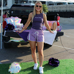 Lavender Windbreaker Shorts