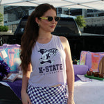 K-State Flag Willie Crop Tank
