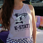 K-State Flag Willie Crop Tank