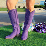 Purple Suede Cowboy Boot