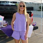 Lavender Swing Top Tank and Short Set
