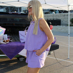 Lavender Swing Top Tank and Short Set