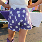 Purple Polka Dot Wrap Skort