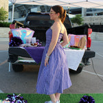 Striped Midi Dress with Smocking
