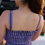 Striped Midi Dress with Smocking