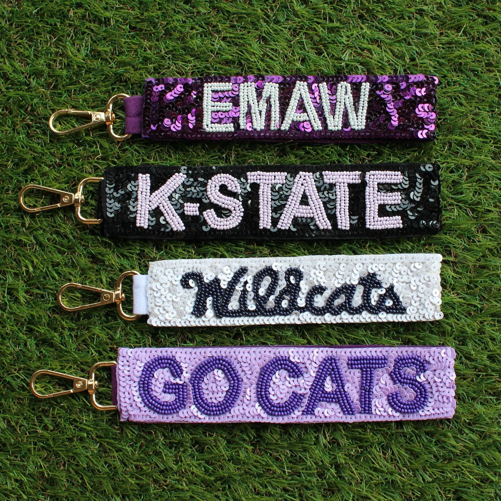 K-State Sequin Keychains