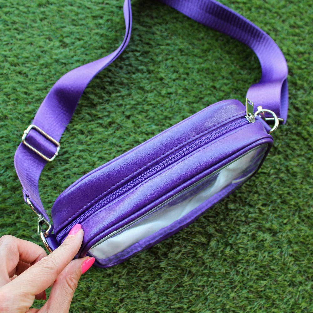 Clear Crossbody Bag (Purple)