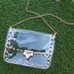 Gold Stud Clear Bag