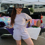 Lavender Modal Short Sleeve Top