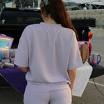 Lavender Modal Short Sleeve Top