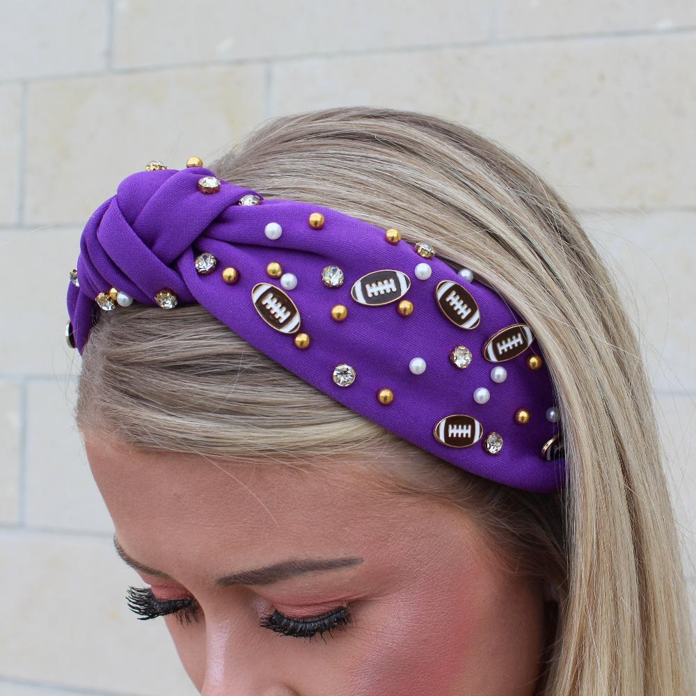 Purple Football Headband