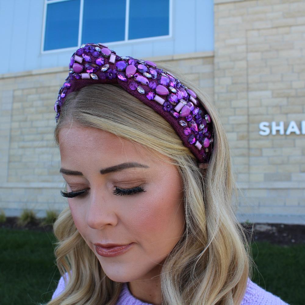 Purple Gems Headband