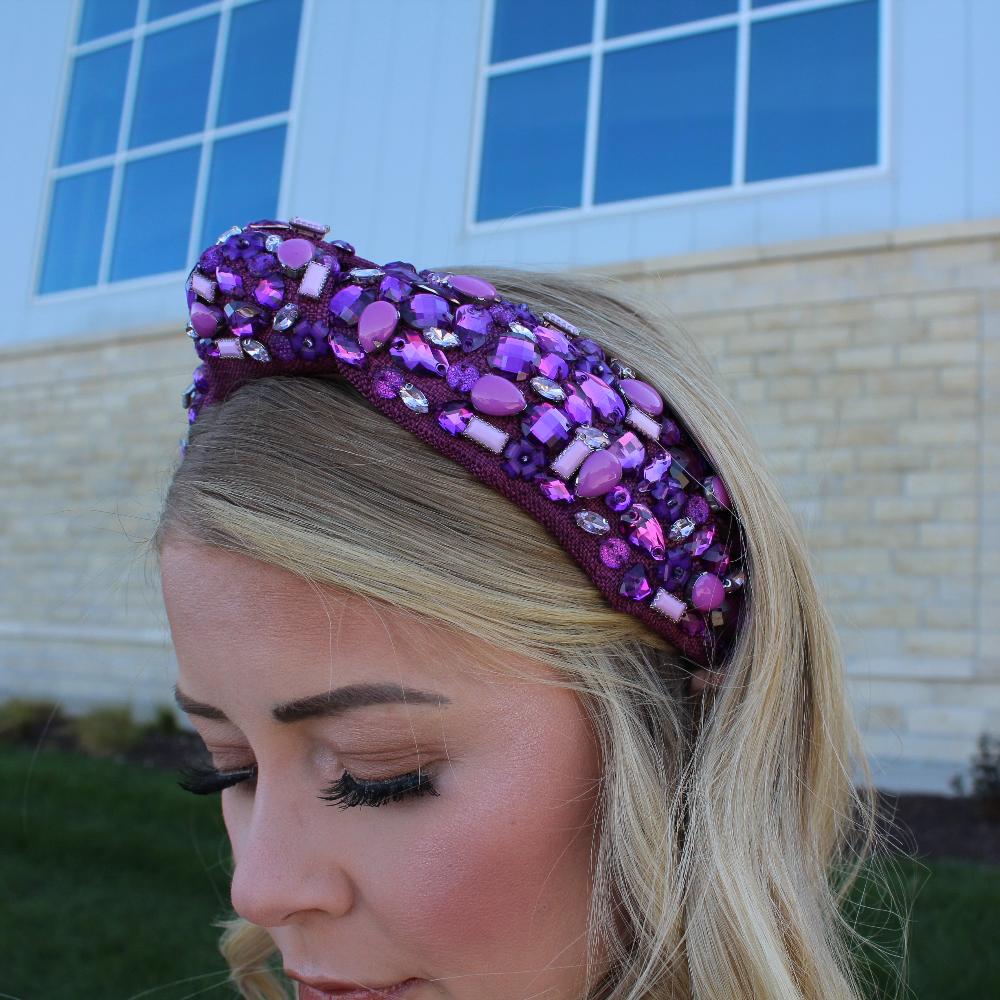 Purple Gems Headband