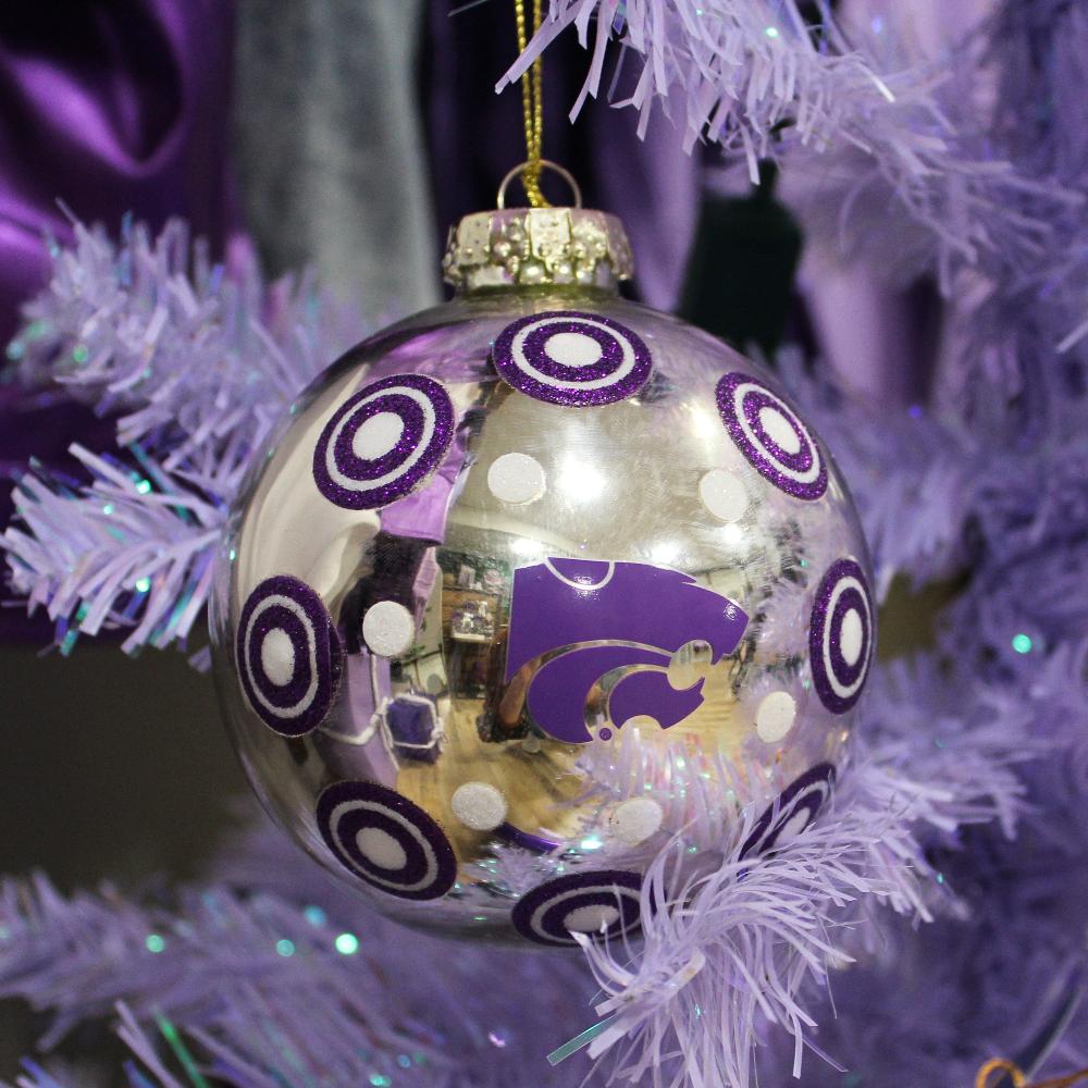 Kansas State Silver Dot Ornament