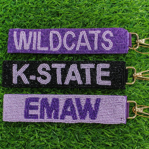 K-State Beaded Keychains