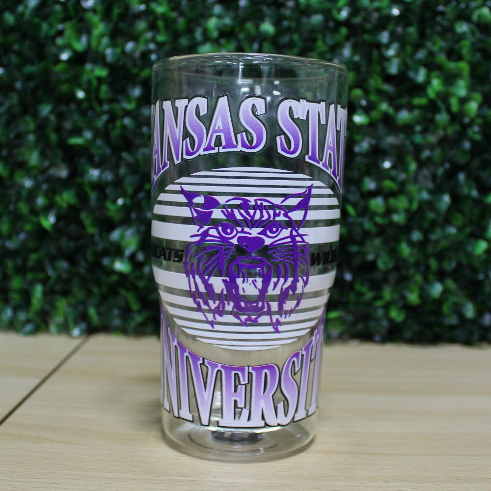 16 oz. Retro K-State Glass (2 PACK)