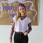 Bow Detail Sweater Vest (Lavender)